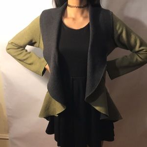 Vintage olive green wool jacket